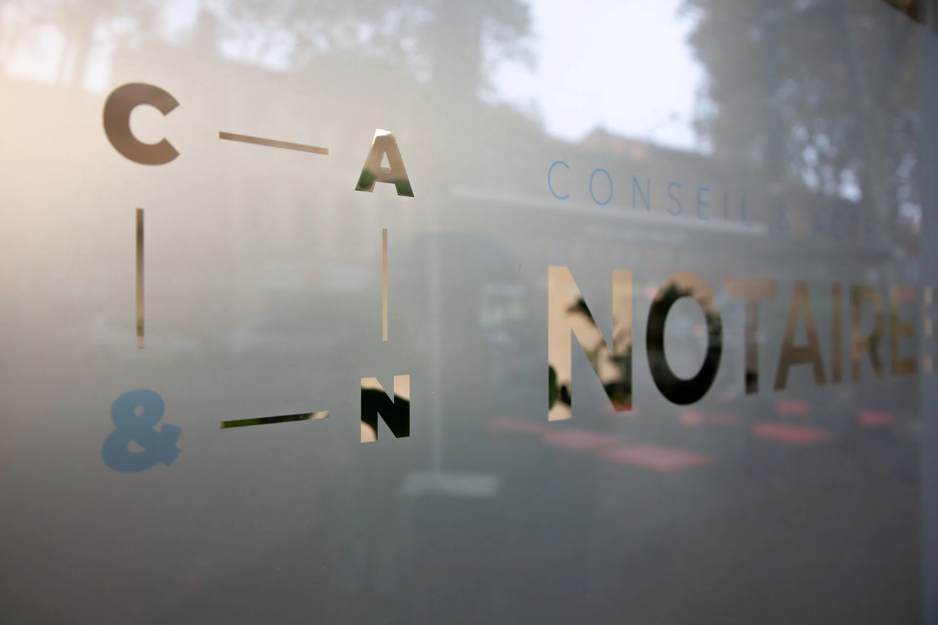 Vitrine de l’étude CAN Notaires
